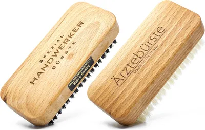 Produktbild von Handwerkerbürste + Ärztebürste Waschbürste Nagelbürste Naturborsten Bürste Buchenholz