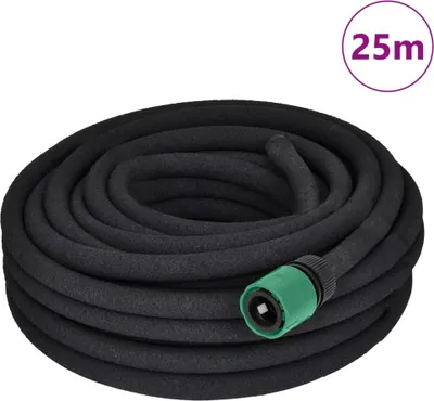 Produktbild von Zimilo Perlschlauch 25 m, Bewässerungsschlauch 1/2 Zoll, Tropfschlauch aus Gummi, 2–4 bar, Langlebig Perlschlauch, für Garten Beete Rasen