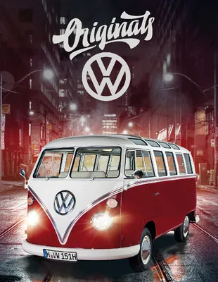 Zdjęcie produktu dla VW Volkswagen – koc do samochodu Bulli 087-B, czerwony, 130 x 170 cm
