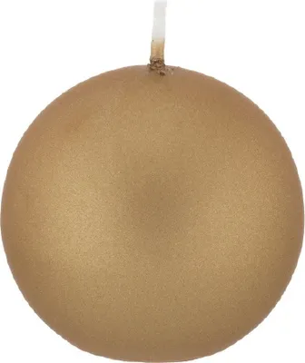 Produktbild von Kugelkerzen Orange mit Metalleffekt (Metallic Matt), Ø 15 cm, 2 Stück