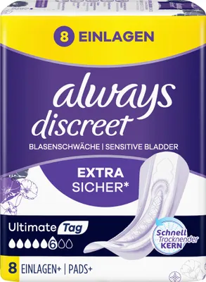 Produktbild von always discreet Inkontinenz-Einlage Ultimate Tag 8 Stück
