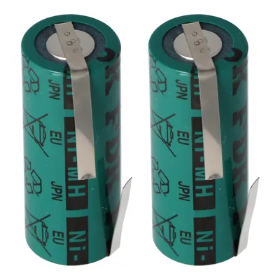 Zdjęcie produktu dla 2 akumulatory NiMH 2150mAh 4/5A, 43x17mm, odpowiednie dla serii Braun Oral-B Triumph (sprawdź wymiary)