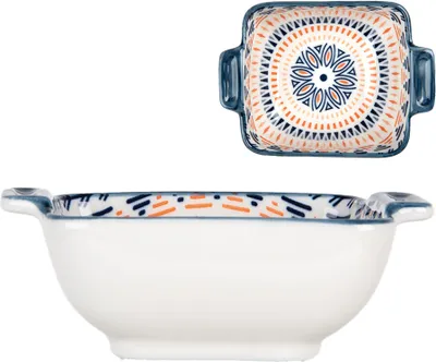 Produktbild von Clayre & Eef Schale 75 ml Weiß Blau Keramik
