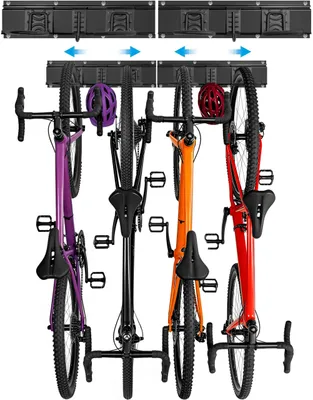 Imagen del producto de Soporte de pared ajustable para bicicletas con ganchos robustos