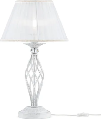 Produktbild von Maytoni Moderne Tischleuchte Grace 1xE14 excl. in Weiß mit Gold aus Metall Organza 40 W für Küche, Schlafzimmer, Wohnzimmer, Esszimmer, Lobby