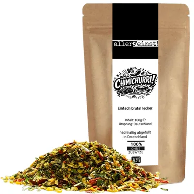 Produktbild von Chimichurri Gewürz aromatische Gewürzzubereitung für Steak Grillgemüse Marinaden Dips Kräuterbutter und BBQ - 100g