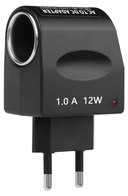 Productafbeelding van AC-DC-Converter voor Zigarettenaansteker, 230V naar 12V, 1000mA, 12W