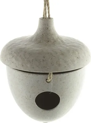 Produktbild von Riffelmacher Vogelhaus Eicheldesign Natur Reisspreu/Kunststoff Ø 16,4 x 19 cm