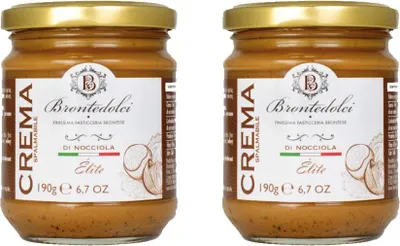 Produktbild von Brontedolci, Haselnusscreme ELITE mit 40% Haselnüssen, [2 x 190g.] Sparset