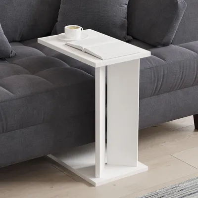 Obrázok produktu pre Skye Decor, Lun - White, odkladací stolík, biely, 100 % MELAMÍNOVÁ DOSKA, 25 x 50 x 48,6 cm