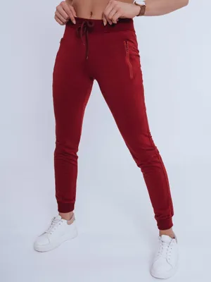 Zdjęcie produktu dla Dstreet Damskie spodnie dresowe Juliet bordowe XL/XXL