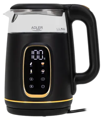 Produktbild von Adler AD 1305 Schwarzgold Glas Wasserkocher