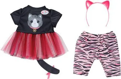 Zdjęcie produktu dla BABY born Cat Dress, Zestaw ubrań dla lalek, 3 lat(a)