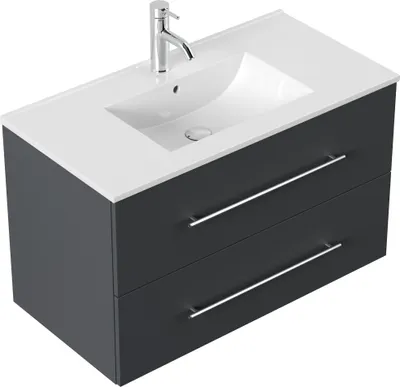 Produktbild von Badmöbel Firenze 90 SoftClose grafit : Grafit Varianten: Grafit