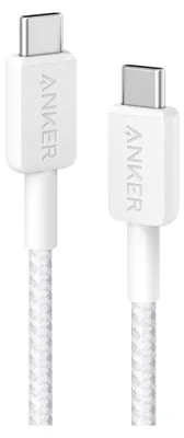 Immagine prodotto di Anker 322 USB-C a USB-C, cavo di ricarica, lunghezza 3 m, superficie intrecciata, 480 Mbit/s