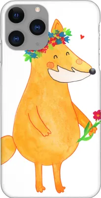 Produktbild von Mr. & Mrs. Panda Iphone 11 Pro Handyhülle Fuchs Blumen - Weiß - Geschenk, Blumenliebe, Premium Kunststoff, Blume, Ich, Boho, Handy Case, Mich