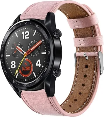 Produktbild von Strap-it Huawei Watch GT 2 Lederarmband (Rosa)