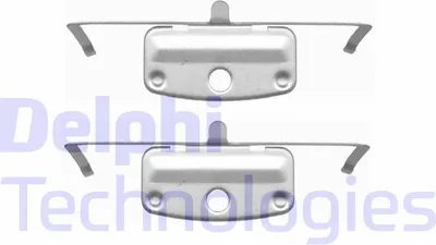 Produktbild von DELPHI LX0399 Zubehörsatz Scheibenbremsbelag Vorne für BMW 3 Touring (E91) 3 Limousine (E90) 5 Limousine (E60) 5 Touring (E61) X1 (E84)