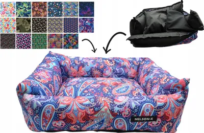 Produktbild von Hundebett Nelson-X Auf Floral Mit Abnehmbaren Reissverschlüssen Mit Zipper 80X60Cm
