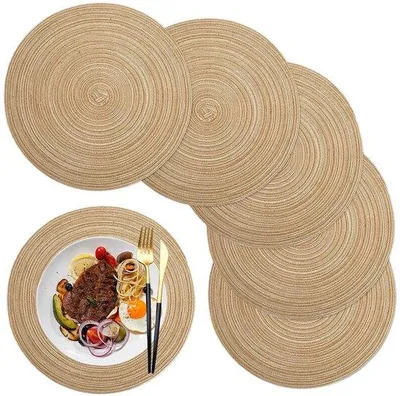 Obrázok produktu pre Odolné podložky pod tanier – vodovzdorné a tepelne odolné – sada 6 ks – 36 cm