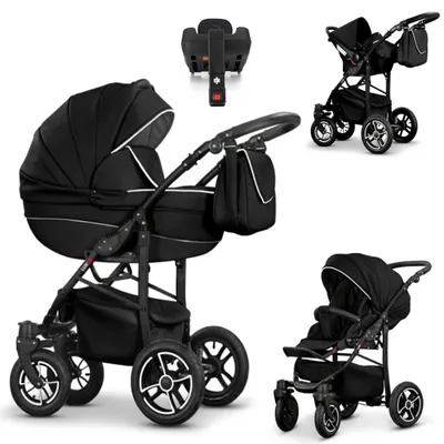 Produktbild von Kinderwagen-Set Craft Eco 5 in 1 inkl. Sportsitz, Autositz, Iso Base und Zubehör - 17 Teile - in 16 Farben