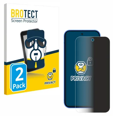 Product packaging and a screen protector on a phone.