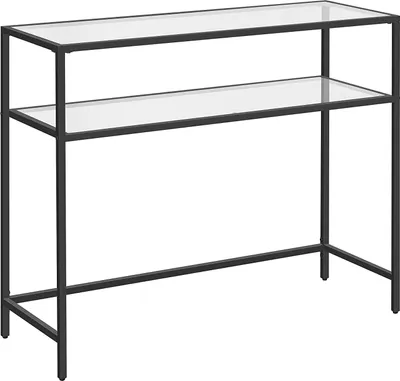 Produktbild von VASAGLE Konsolentisch Beistelltisch, mit 2 Ablagen, Hartglas, Wohnzimmer