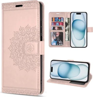 Produktbild von Hülle für iPhone 15 / 15 Pro / 15 Plus / 15 Pro Max Handyhülle Handy Tasche Etui iPhone 15 Rosegold