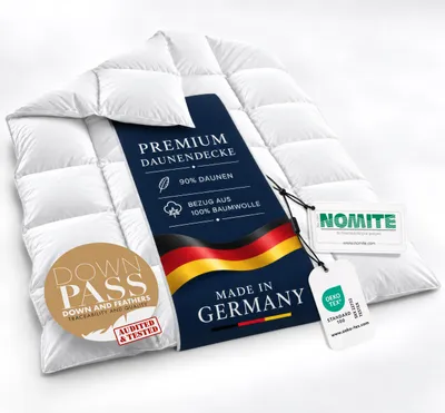 Produktbild von Gentle North Premium Daunendecke 200x200 – 90% Daunen 10% Federn – Flauschige Ganzjahresdecke – Daunenbettdecke Allergiker geeignet –  Germany,