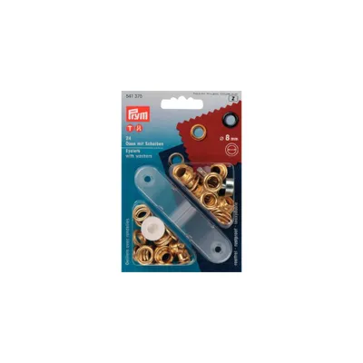 Produktbild von Prym Ösen und Scheiben MS 8,0 mm goldfarbig