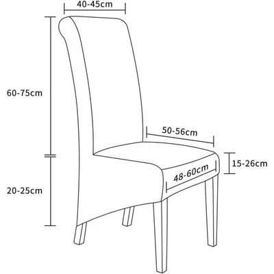 Produktbild von Stuhlhussen XL Khaki 6 Stück Stretch Elasthan Waschbar für Esszimmerstühle