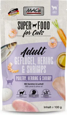 Image de MAC's Cat Pouch Geflügel, Hering & Shrimps 100gx12