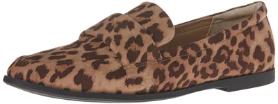 Immagine prodotto di Scarpe da donna modello loafer, con punta morbida stile mocassino e motivo leopardato