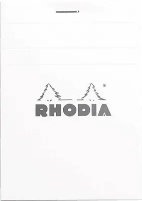 Produktbild von Rhodia 10x Gehefter Notizblock No.12 8,5x12cm 80 Bl kariert 80g Weiß 12201C