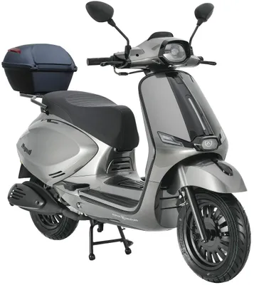 Produktbild von Motorroller Napoli 50 ccm 45 km/h EURO 5 silber-schwarz inkl. Topcase