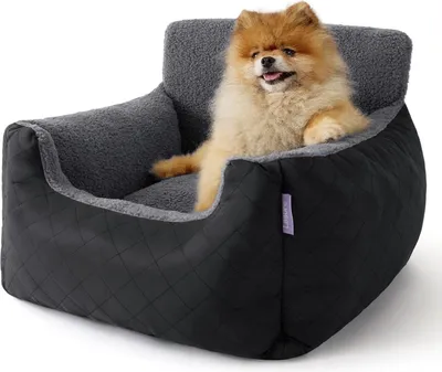 Image de Siège pour chien voiture Petits chiens Siège étanche pour chien voiture banquette arrière Siège auto pour petits chiens avec poches de rangement pour siège auto chien noir