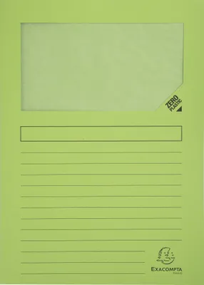 Image de Exacompta 16x 25 chemises à fenêtre Forever 130g/m2 22x31cm Vert Pré 50253E
