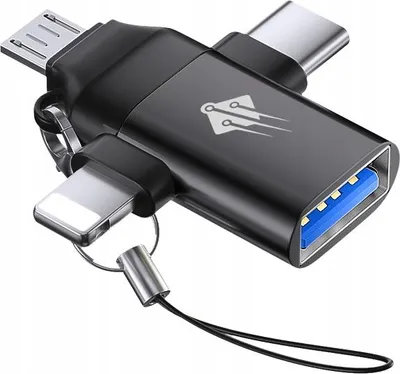 Immagine prodotto di Adattatore 3 in 1 da USB A 3.0 a USB C USB-C Lightning microUSB