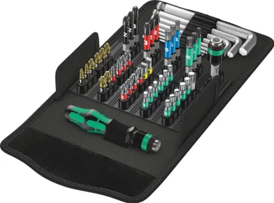 Produktbild von Bitsortiment KK 100 52-tlg.Schlitz/PH/PZD/TX/6Kt.WERA