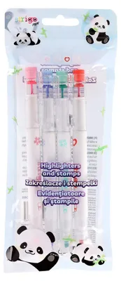 Produktbild von Strigo: 4 Stück 2-in-1 Stempel und Ausmalstift