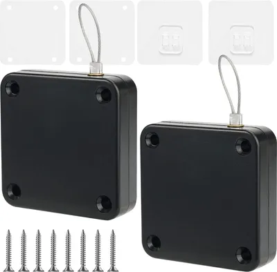 Produktbild von 2er-Pack automatischer Türschließer, Türstopper mit Kordel, multifunktionaler Türschließer für Zuhause, durchdringungsfreier automatischer Sensor-Türschließer für den Innenbereich, Zuhause