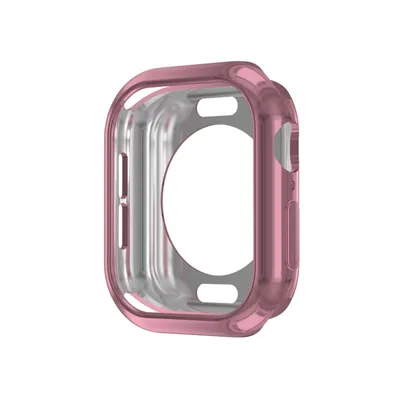 Immagine prodotto di Per Apple Watch Series 11 / 10 42 mm TPU Custodia protettiva con design a fori rotondi Rosa