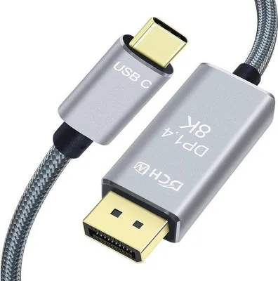 Zdjęcie produktu dla Kabel USB-C do DisplayPort 8K 4K 144 Hz, 1 m, nylon i aluminium