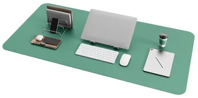 Zdjęcie produktu dla Podkładka pod biurko, imitacja skóry , kolor viridianowy, 100x50 cm