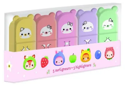 Immagine prodotto di Janod 5 mini evidenziatori kawaii