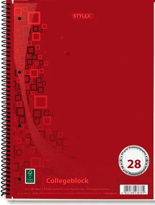 Produktbild von Collegeblock / Din A4 / Spirablock / kariert / extra Starkes 90g/m² Papier