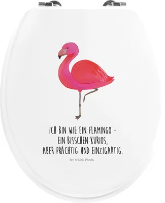 Produktbild von Mr. & Mrs. Panda WC Brille Flamingo Classic - Weiß - Geschenk, WC-Sitz, Klo-Deckel, Spruch, Prächtig, Toilettendeckel, Ich, Selbstliebe, Klodeckel, Klobrille, Tochter