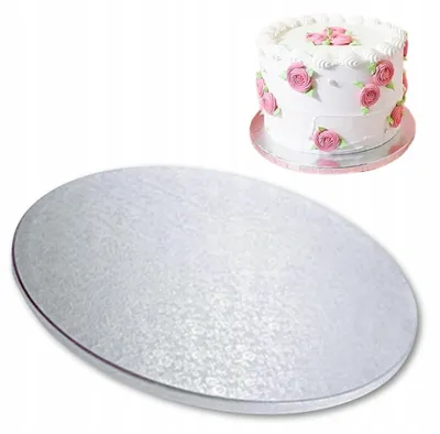 Produktbild von Elhandel Tortenunterlage Silber Geburtstag Rund 28cm