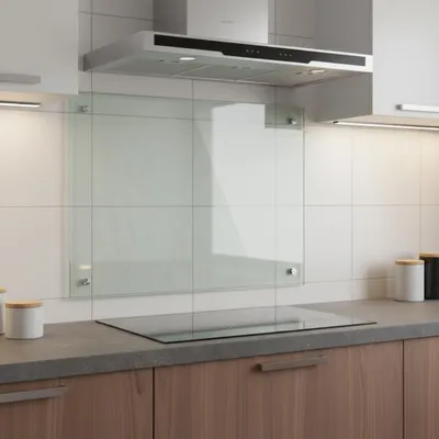 Zdjęcie produktu dla Chlapacz kuchenny 90x55cm chlapacz płytki backsplash kuchenka chlapacz przezroczyste szkło