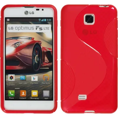 Produktbild von PhoneNatic Case kompatibel mit LG Optimus F5 - rot Silikon Hülle S-Style + 2 Schutzfolien